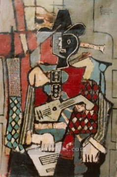  arlequin art - Harlequin3 1917 cubism Pablo Picasso